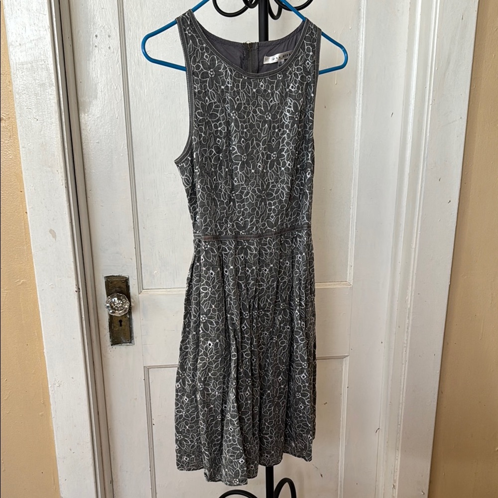 Max Studio Silver Sequin A-Line Midi Dress